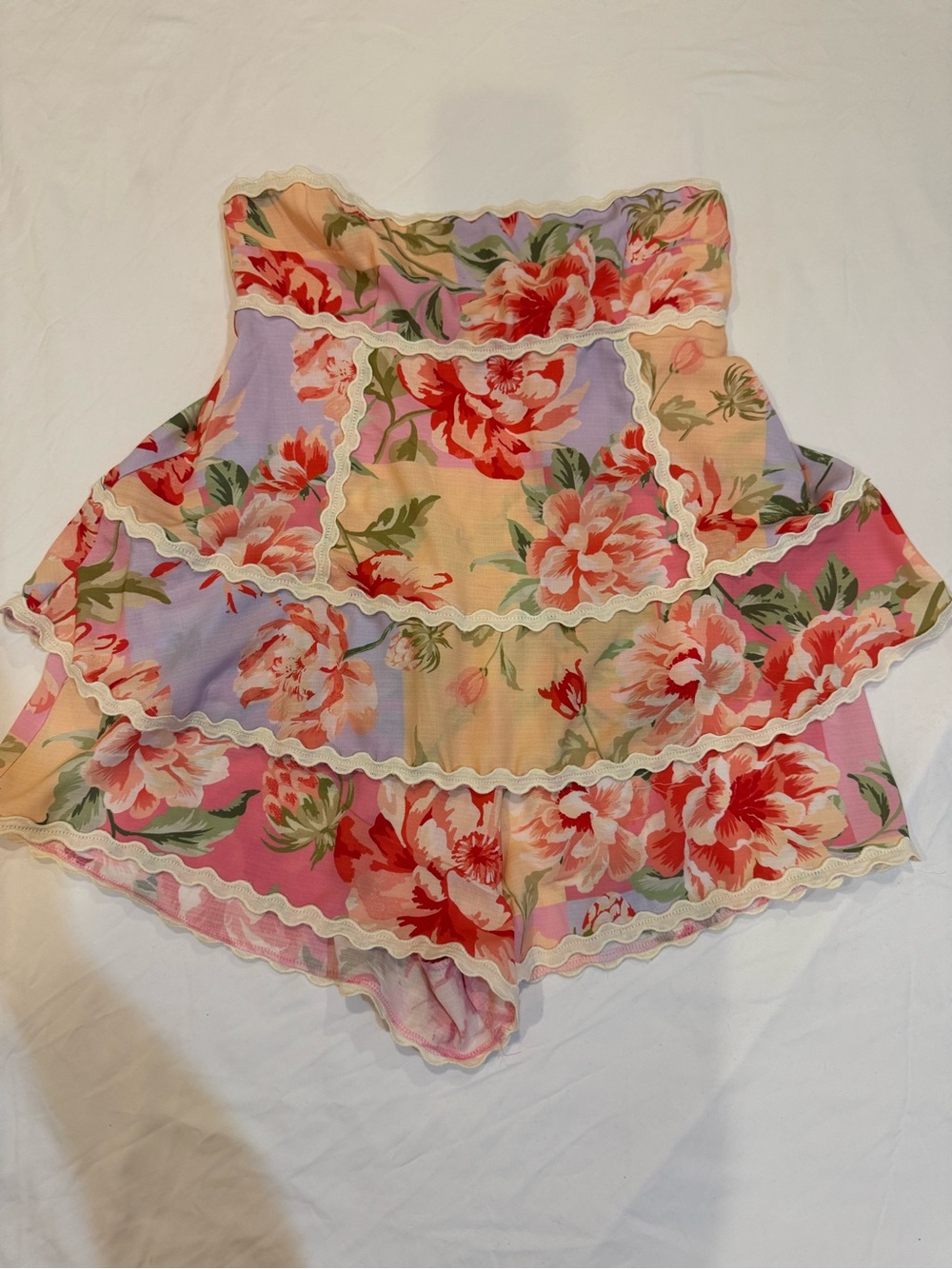 Floral Ruffled romper in Pastel Pink & Lavender